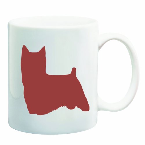 Silky Terrier Dog - Brown Silhouette Design 11 oz Ceramic Coffee Mug cup - 2010 Design - Affordable Gift for your Loved One! Item #DIS-MG-SILK-BR120