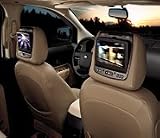 DVD Headrest Leather Charcoal/Blue for Ford Edge