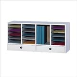 Safco Products 9493GR Medium Wood Adjustable-Compartment Literature Organizer with Drawers Finish: G