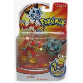 31wIpdbwtRL Pokemon Mini Action Figure Set Fire Type vs. Ice Type Pack with Glalie & Blaziken