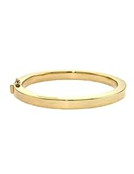 CleverEves 14Kt Yellow Gold Flat Bangle 6.1mm