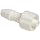 Value Plastics MTLL250-1 White Nylon Tube Fitting, Male Luer with Integral Lock Ring to 200 Series Barbed Coupler, 3/16" (4.8 mm) Tube ID (Pack of 25)