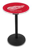 36" Detroit Red Wings Counter Height Pub Table - Round Base