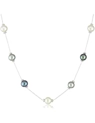 Honora "Tuxedo" Freshwater Cultured Pearl Tin Cup Necklace, 17"