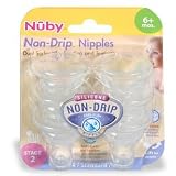 6pk 2 Tone Non-Drip Silicone Nipple by Luv n' care Ltd.