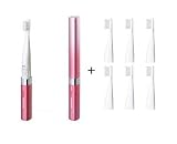 Panasonic Pocket Doltz EW-DS12 Pink | Power Toothbrush 1.06oz + 6 Replacement brush Set