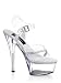 Clear Rhinestone High Heel Platform Sandal - 14