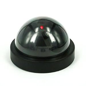 SE Dummy Security Camera, Dome Shape, 1 Red Flashing Light