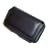 PCMicrostore Apple iPhone Black Leather Texture Horizontal Holster Carrying Case With Belt Loop And Clip