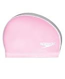  : Speedo Silicone Stretch Fit Swim Cap (Pink/Silver, Large/X-Large)