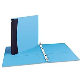 Comfort Touch Durable View Binder With EZ-Turn Ring, 1-1/2 Capacity, Blue
