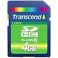 Transcend 4 GB SDHC Class 6 Flash Memory Card TS4GSDHC6