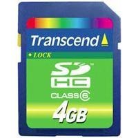 Transcend TS4GSDHC6 4GB SDHC SD 2.0 SPD Class 6 Card