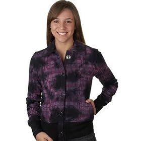 Roxy Bleachers Plaid Fleece Bomber Jacket by Roxy