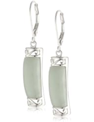 Sterling Silver Jade Dangle Earrings