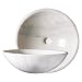 DECOLAV 1620-M-CWH Round Natural Stone Vessel, White Marble