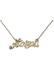 Name Necklaces Abigail - Personalized Necklace Gold Plated 18K, Belcher Chain, 2mm Thick