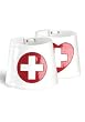 Reversible Circle/Heart Boot Cuffs Shoe Accessories (Standard-1)
