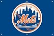 New York Mets Indoor/Outdoor Fan Banner 3 ft x 2 ft MLB Baseball Fan Shop Sports Team Merchandise