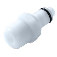 Colder Acetal Tube Fitting, Insert, Shutoff, In-Line, Insert x Ml NPT