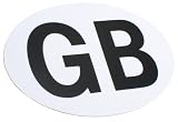 AA GB Sticker Plate - White Background - For European Travel