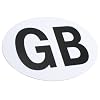 AA GB Sticker Plate - White Background - For European Travel