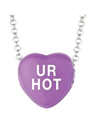 Sweethearts Enamel "Ur Hot" Heart on 16" Necklace Pendant with Gift Box