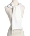 White Solid Color 100% Cashmere Scarf Made in Scotland