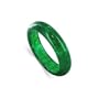 Sterling Silver Green Jade Color Lovely Band Gemstone Ring Sz 4.5 to 11Size 9