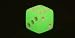 16mm Square Corner 6-sided Lime Glow in the Dark Dice with White Pips