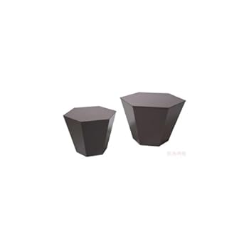 Kare design - Table basse hexagon noire 2/set