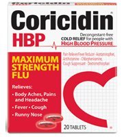 Coricidin Hbp Maximum Strength Flu Tablets - 20 Ea
