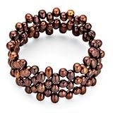 Cultured Freshwater Chocolate Pearl Wrap Bracelet