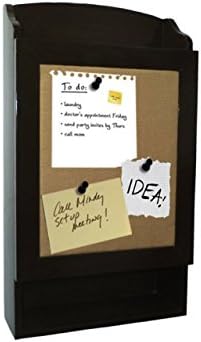 Alpha Entry Key & Mail Cabinet with Pin up Board- Walnut Finish