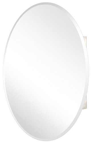 Oval Beveled Mirrored Medicine Cabinet