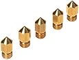 Signswise 5PCS 3D Printer 0.2mm Extruder Brass Nozzle Print Head for Makerbot