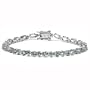 9 Carats Sterling Silver Genuine Aquamarine Tennis Bracelet (7 1/4")
