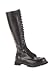 Black Lace Up Leather Knee High Boot - 11