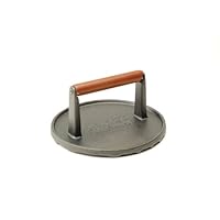 Charcoal Companion Cast Iron 7-Inch Diameter Grill Press, Round
