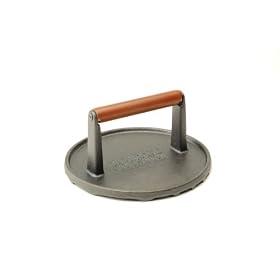 Charcoal Companion Cast Iron 7-Inch Diameter Grill Press, Round by 