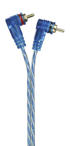 Raptor TWB-6RA 6-Feet Twisted Pair with Right Angle End Twisted RCA Cable (Blue)