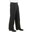 Neil Allyn Black pleated front tuxedo stripe trouser for women