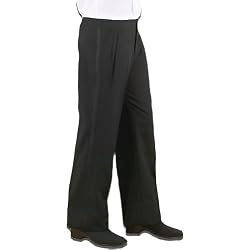 Neil Allyn Black pleated front tuxedo stripe trouser for women