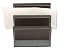 LEATHERETTE LETTER RACK - DARK BROWN 11L X 9.6W X 10HCM