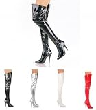 SEDUCE-3000 (Beverly-8001), 5 Plain Stretch Thigh Boot in 5 Colors up to Size 16, by Pleaser USA