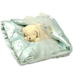 Blanket Set Baby Velboa with Baby Lab - Oceanmist Blue