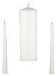 Hortense B. Hewitt Wedding Accessories Basic White Unity Candles, Set of 3