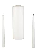 Hortense B. Hewitt Wedding Accessories Basic White Unity Candles, Set of 3