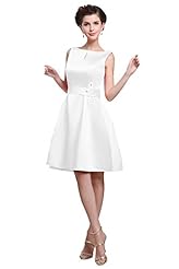 Satin Summer Belted Bridesmaid Dress 