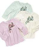 Greendog Baby Girl Long Sleeve 3D Rose Tunic